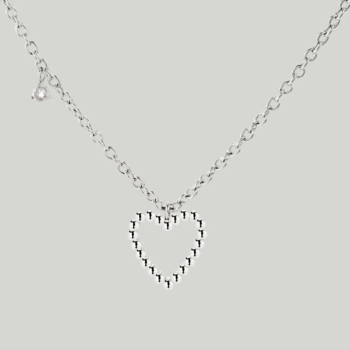Heart of Gold Necklace Silber