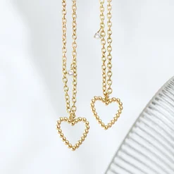 Heart of Gold Necklace Silber