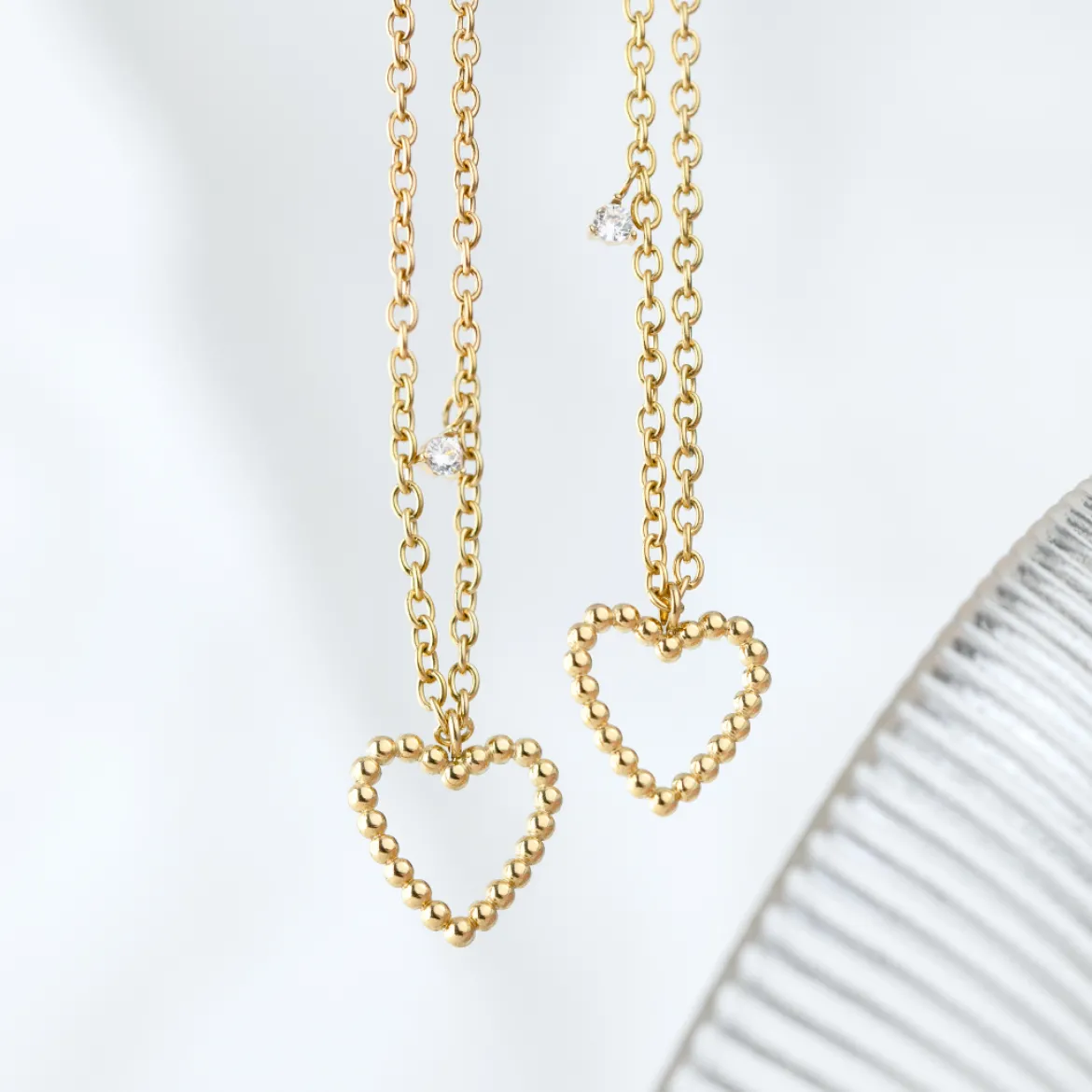 Heart of Gold Necklace Silber