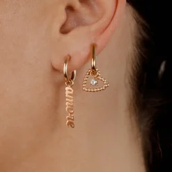Heart of Gold Oval Hoop Set Baby Roségold