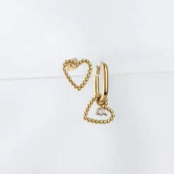 Heart of Gold Studs Gold
