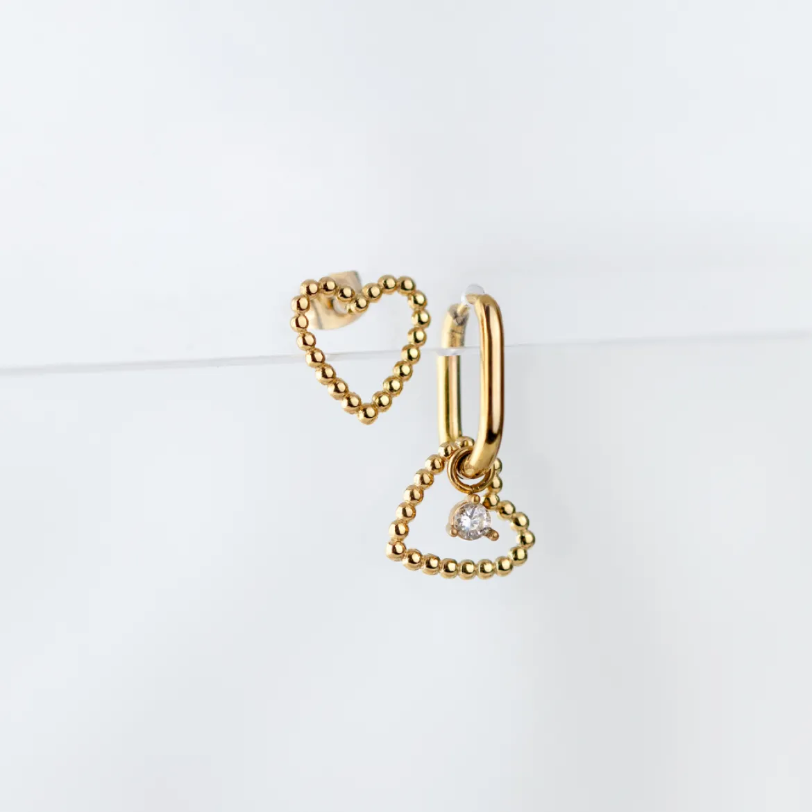 Heart of Gold Studs Silber