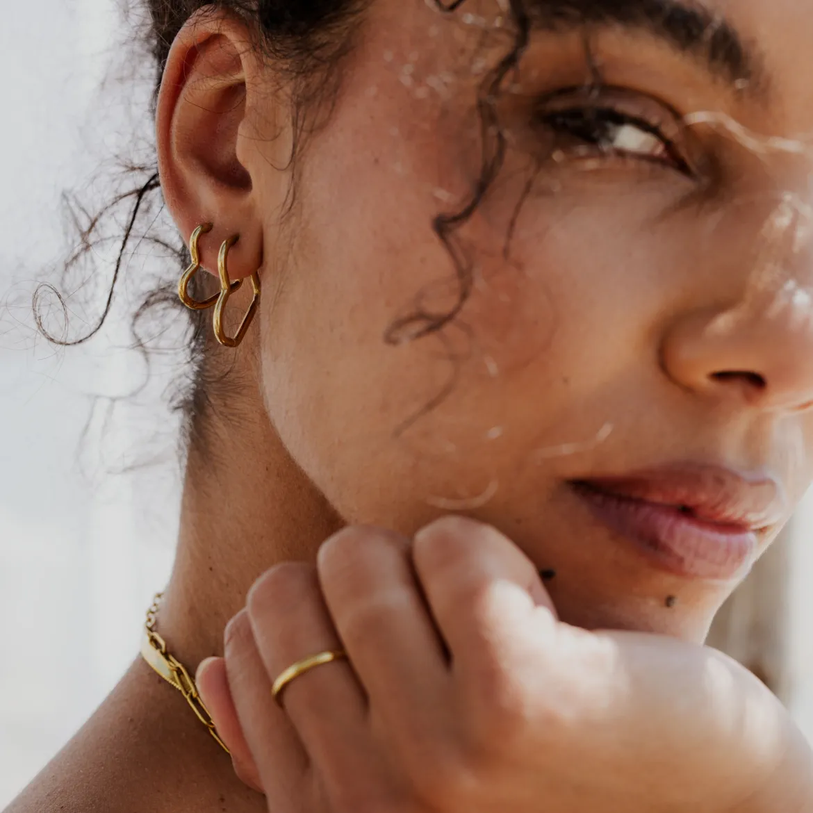 Heartily Hoops Small Gold