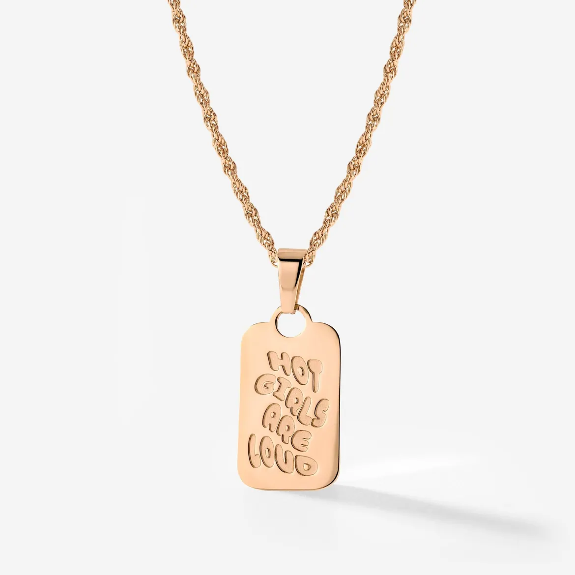 Hot girls are loud Necklace Roségold