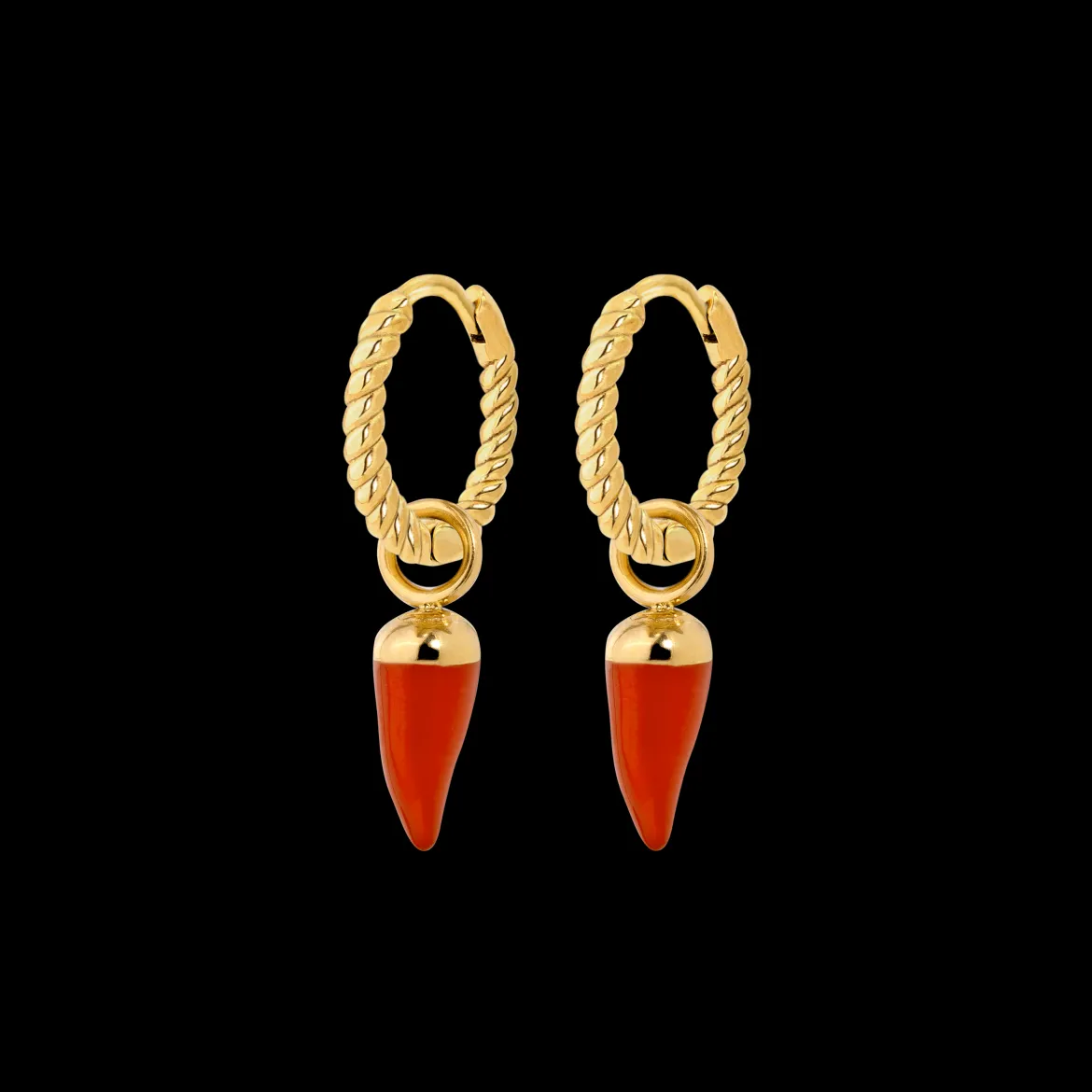 Hot 'n' Spicy Twisted Hoop Set Baby Gold