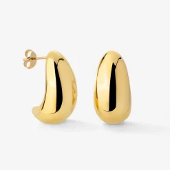 Huggie Studs Gold