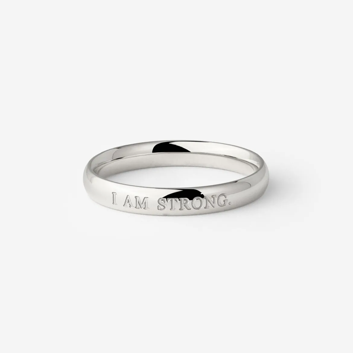 I am strong Ring Silber