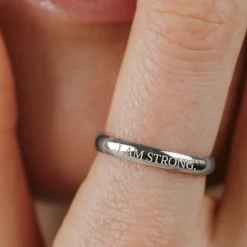 I am strong Ring Silber