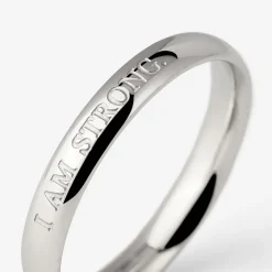 I am strong Ring Silber