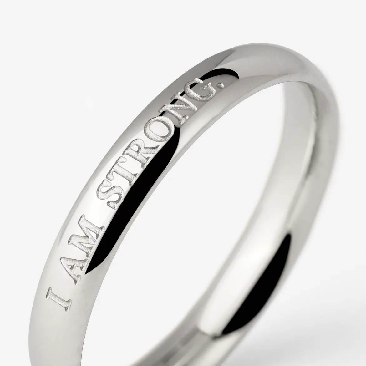 I am strong Ring Silber
