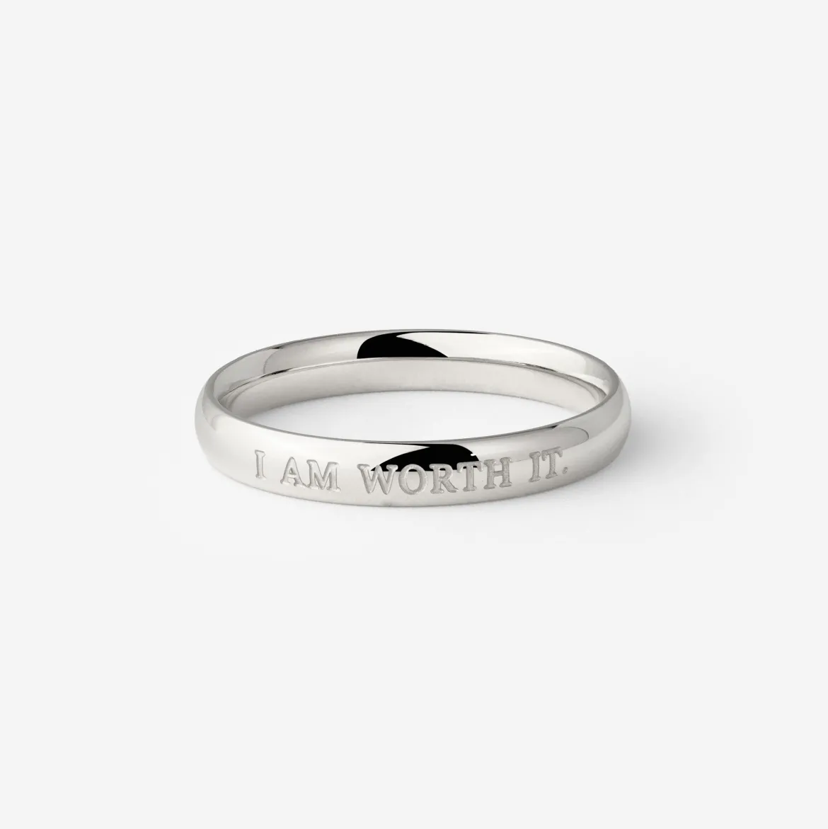 I am worth it Ring Silber