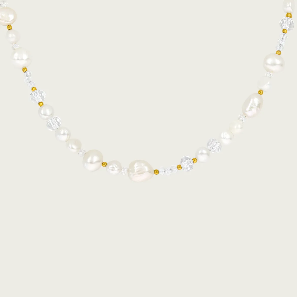 Icy Cool Pearl Necklace Gold