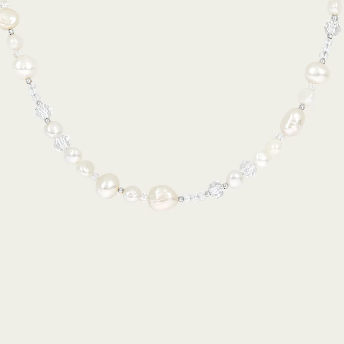 Icy Cool Pearl Necklace Silber
