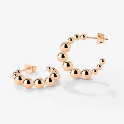 Infinite Beads Hoop Studs Roségold