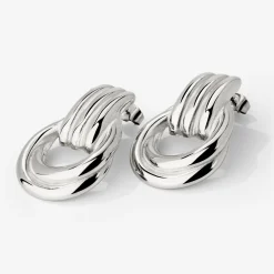 Infinity Loop Hoops Silber