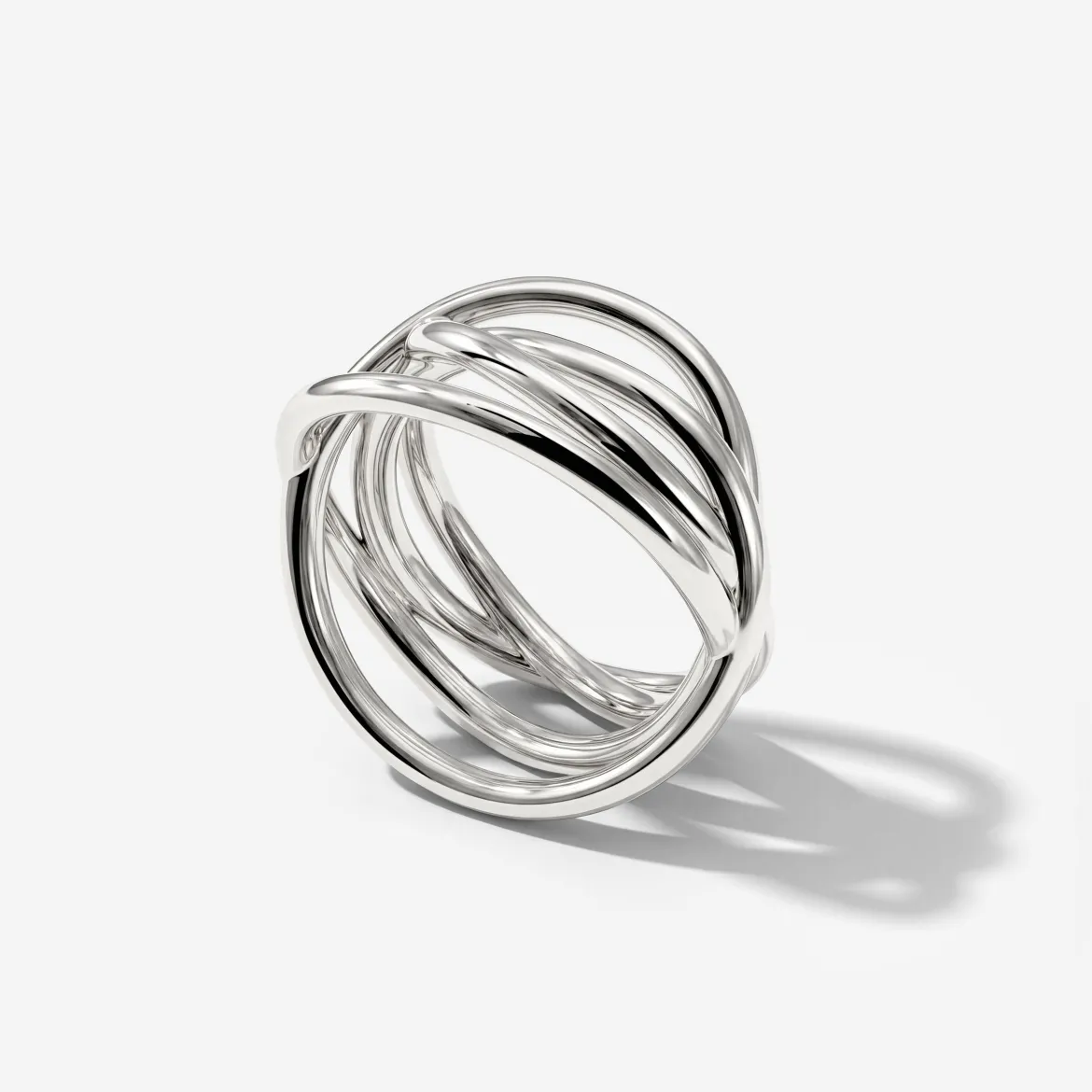 Intertwined Ring Silber
