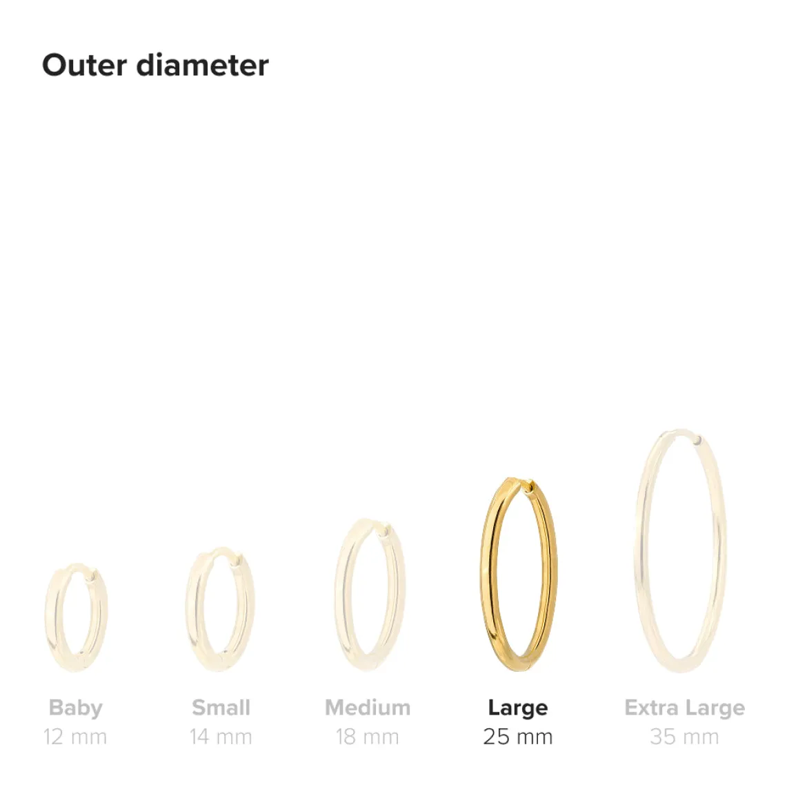 Large Hoops - Gold