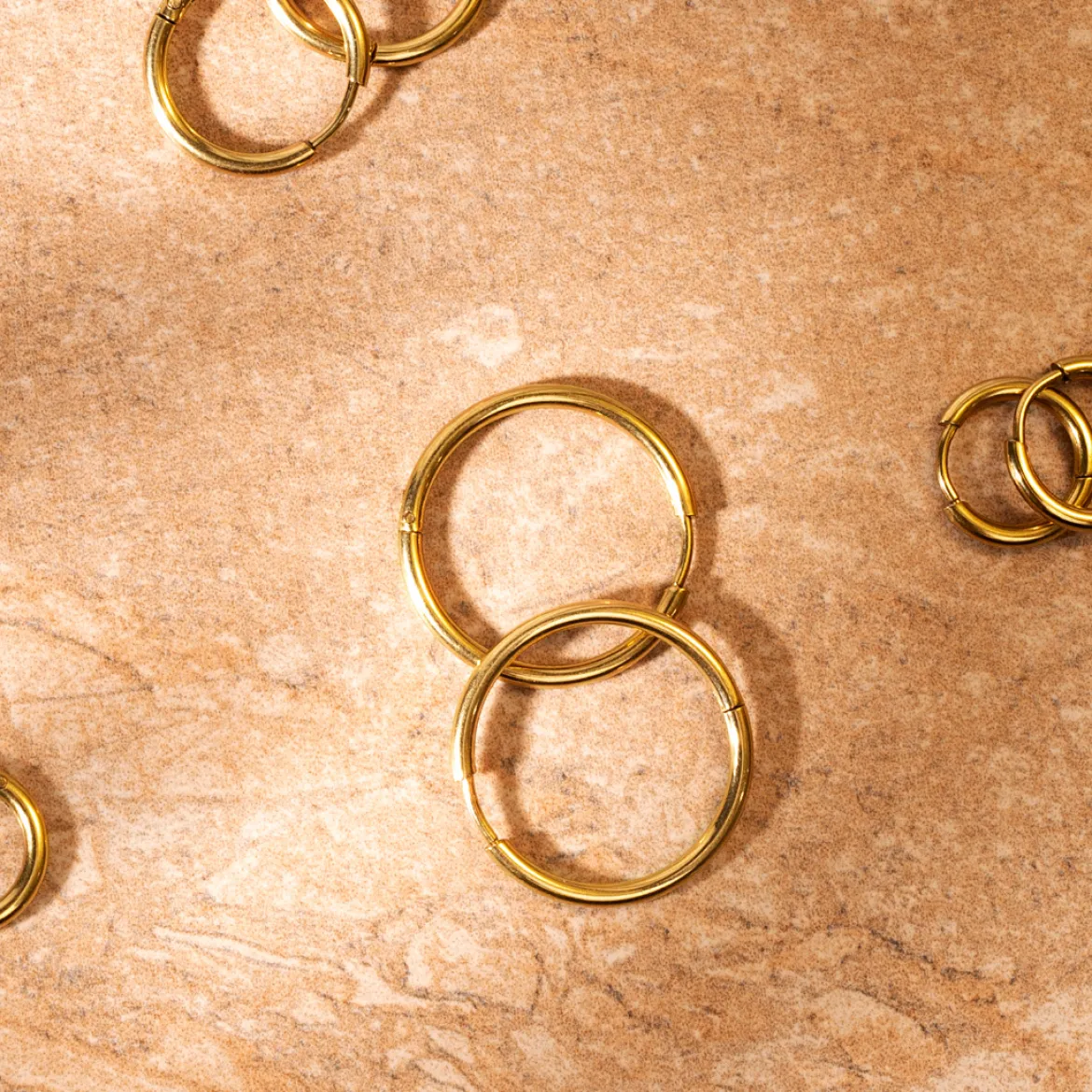 Large Hoops - Gold