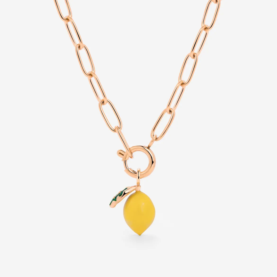 Lemony Oval Links Necklace Set Roségold