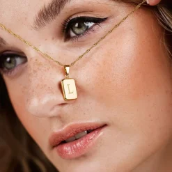 Letter Necklace Gold - A