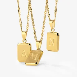 Letter Necklace Gold - A