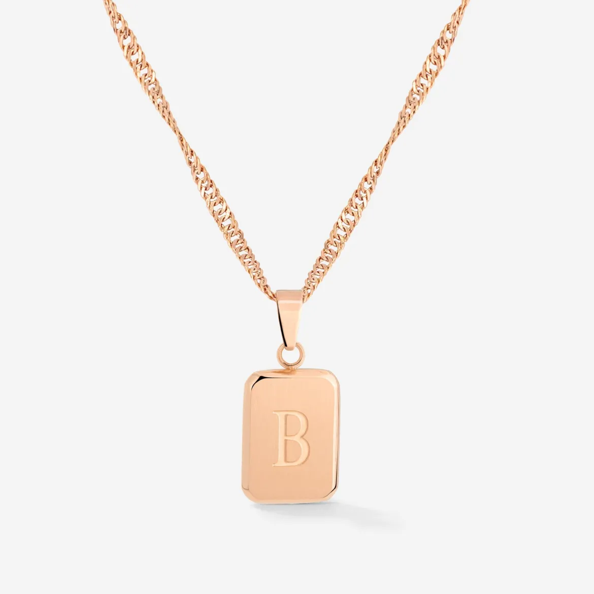Letter Necklace Roségold - A