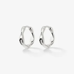 Liquid Shape Hoopies Silber