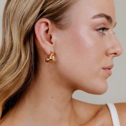 Liquid Shape Studs Roségold