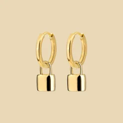 Lock in Hoop Set Small Gold