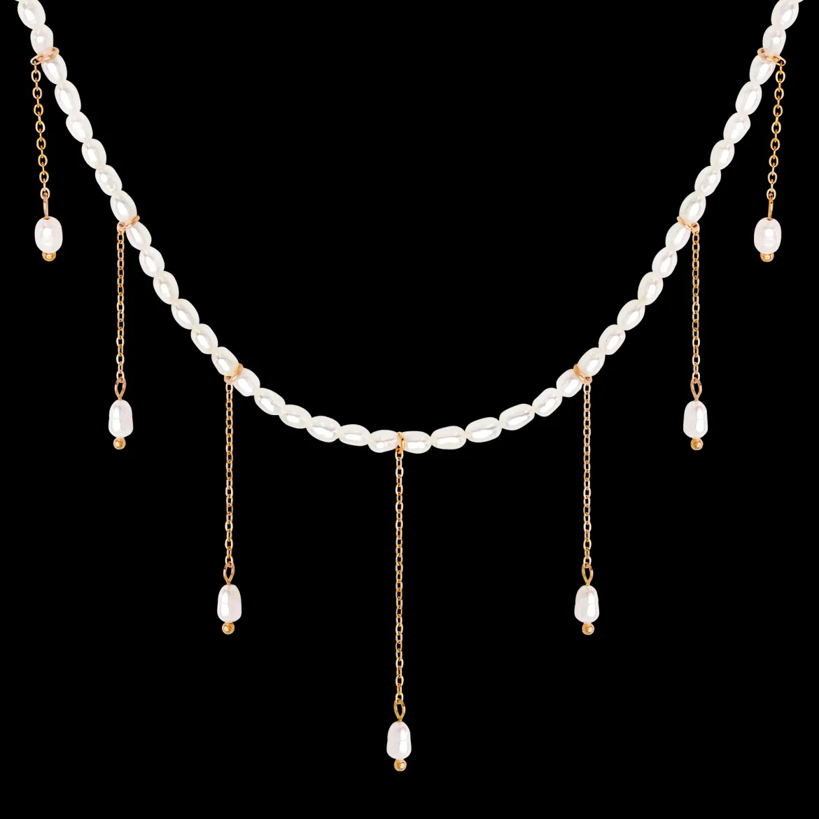 Lolas Love Pearl Power Necklace Roségold