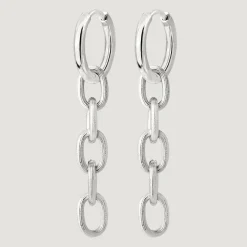 Long Link Hoop Set Small Silber