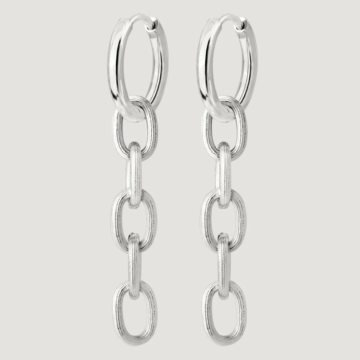 Long Link Hoop Set Small Silber