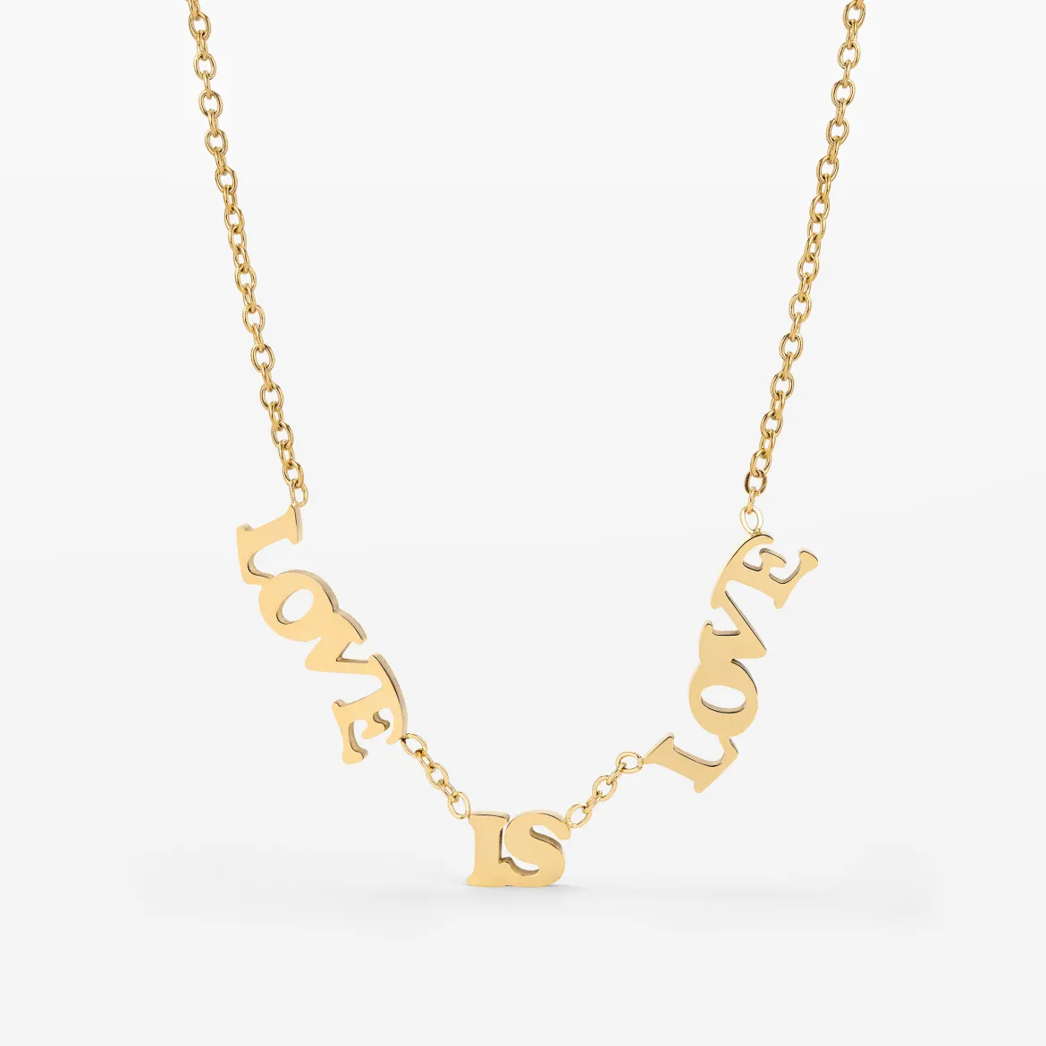 Love is Love Necklace Gold