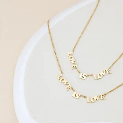 Love is Love Necklace Gold