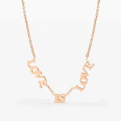 Love is Love Necklace Roségold