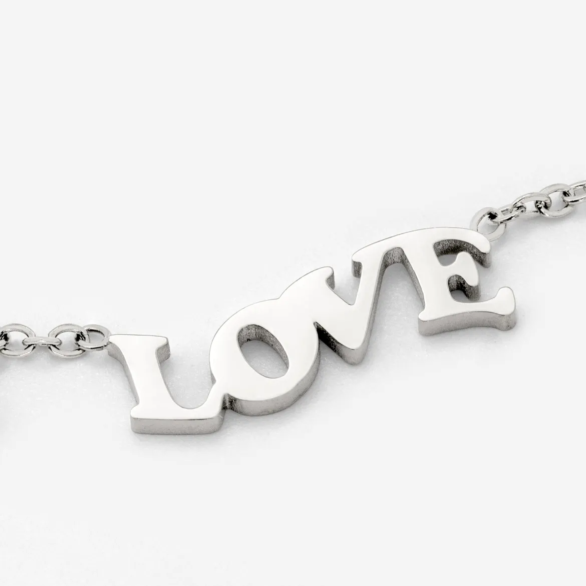 Love is Love Necklace Silber