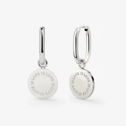 Love is Love Oval Hoop Set Baby Silber