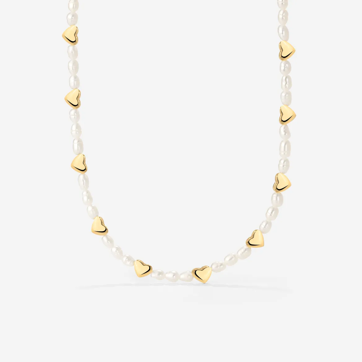 Love Pearls Necklace Gold