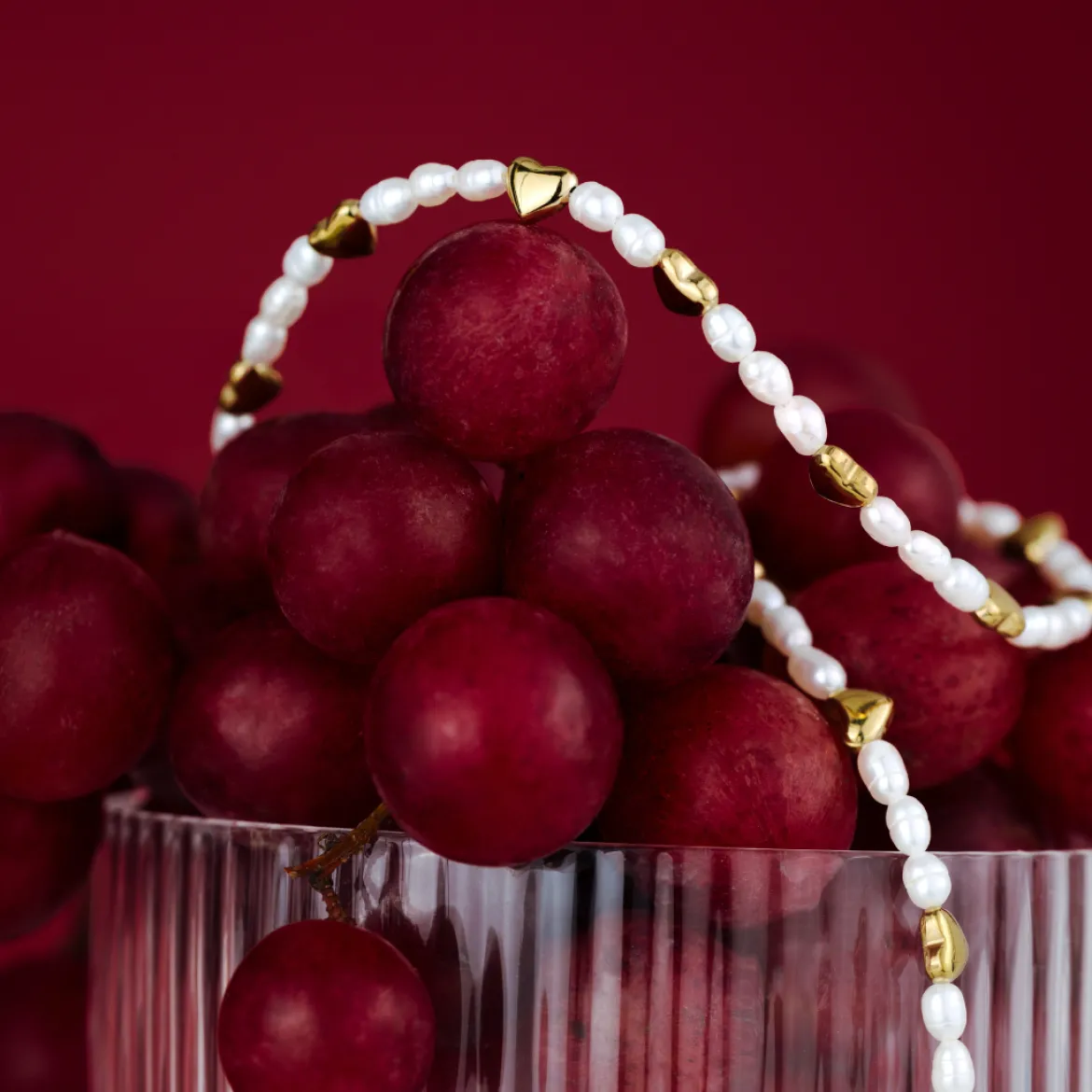 Love Pearls Necklace Gold