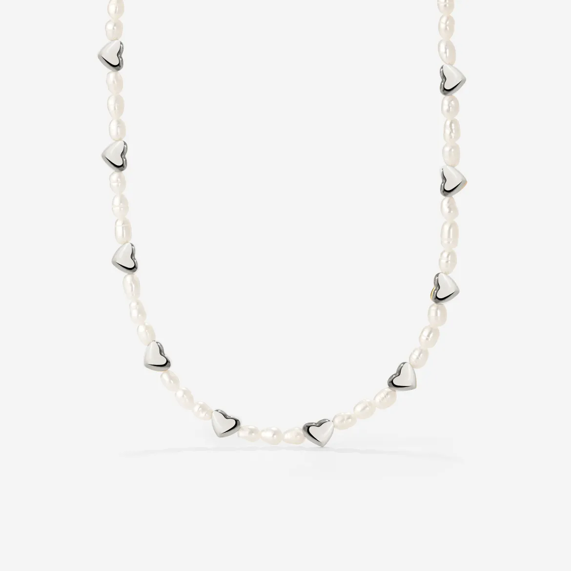 Love Pearls Necklace Silber