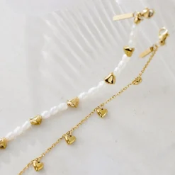 Lovely Heart Bracelet Gold