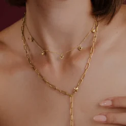 Lovely Heart Choker Gold