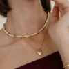 Lovely Heart Classic Chain Necklace Set Gold