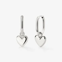 Lovely Heart Oval Hoop Set Baby Silber