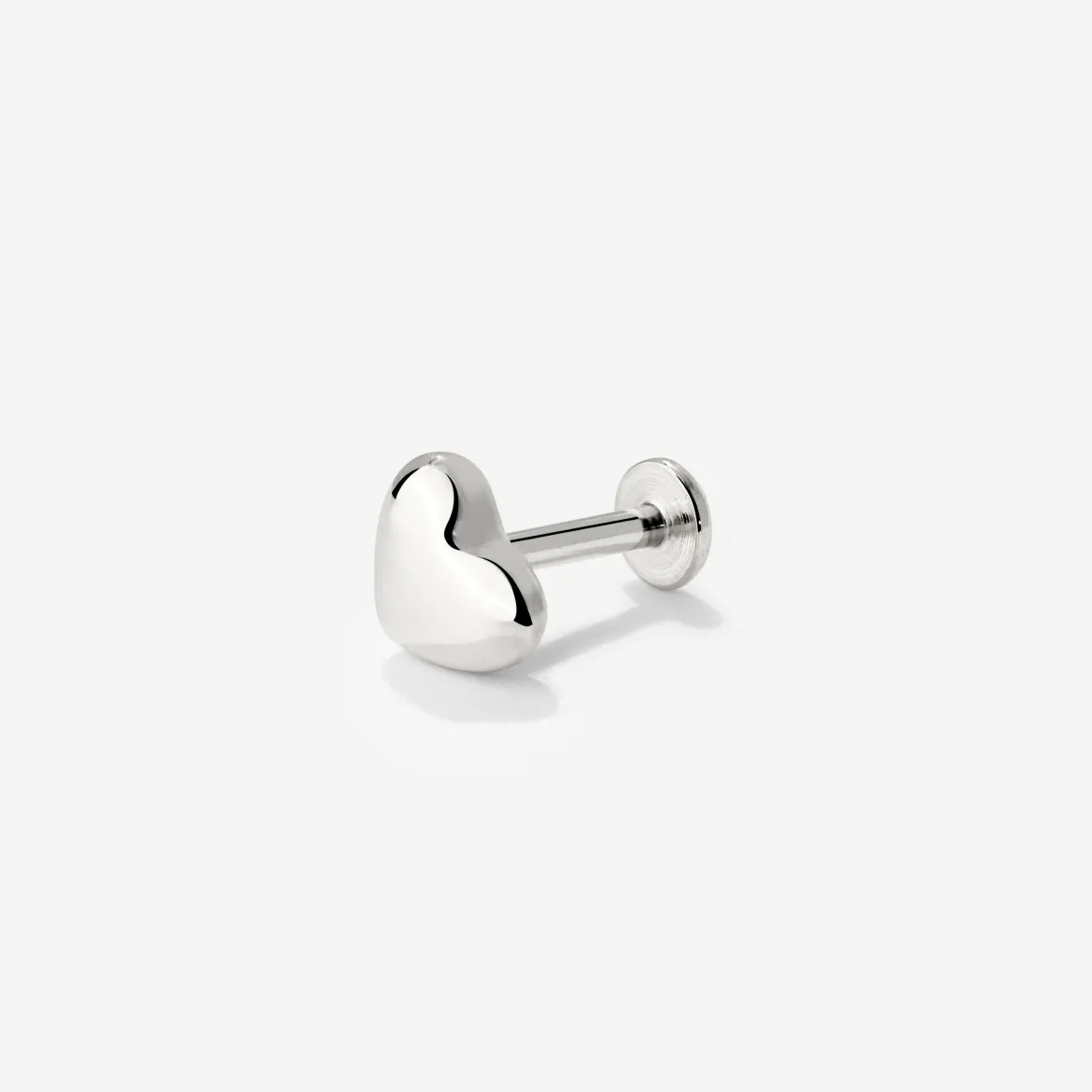 Lovely Heart Piercing Stud Silber