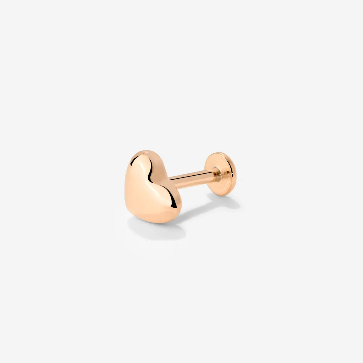 Lovely Heart Piercing Stud Roségold