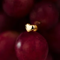 Lovely Heart Piercing Stud Gold