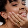 Low-key Hoop Set Small Gold