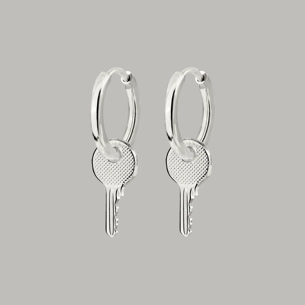 Low-key Hoop Set Small Silber