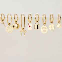 Lucky Dice Twisted Hoop Set Baby Roségold